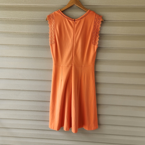 Talbots orange midi dress size M - Picture 10 of 11